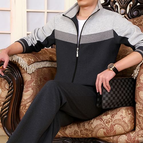 春秋季男士运动套装选购指南 立领卫衣棉质跑步健身服全解析